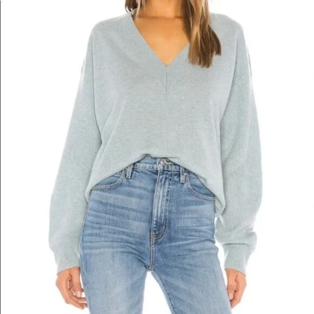Rag & Bone Logan Seafoam Blue Cashmere Sweater